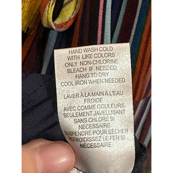 DR2 Ladies Y2k Style Stripe V Neck Sleeveless Multicolored Bright Dress Size Sma - Picture 8 of 8